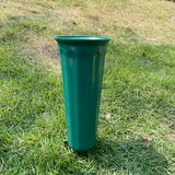 Memorial Floral Vases, Cemetery Vase, Headstones Flower Holder, Grave Cone Vase, Flower Pots for Outdoor Plants, Decorative Plastic Containers (Set of 6, Green)
