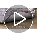 Floralux Rugs for Living Room, 6x9 Large Shag Area Rug, Tie-Dyed Light Grey Soft Fluffy Carpets for Bedroom