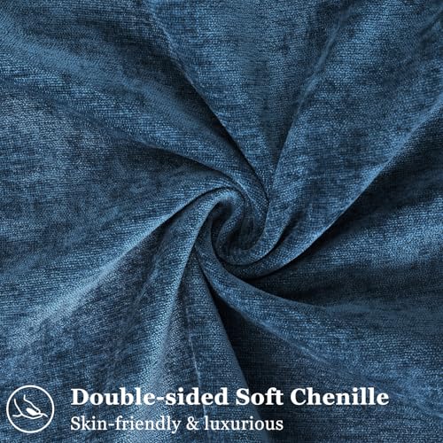 decorUhome Chenille Poseidon Velvet Throw Pillow Covers 20x20 Set of 2