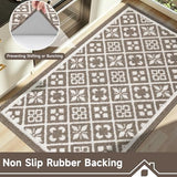 Indoor Door Mat 3x5ft Absorbent Dog Mats for Muddy Paws,Machine Washable Small Living Room Area Rug with Non-Slip Rubber Backing Low-Profile Inside Carpet for Hallway,Entryway,Kitchen(Brown)