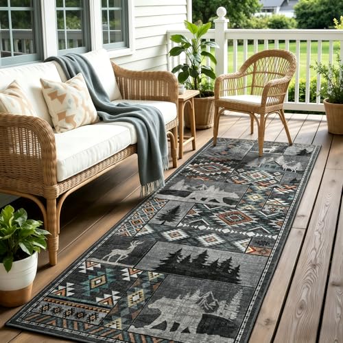 Hallway Runner Rugs 2x6, Western Rug Runner for Living Room Bedroom