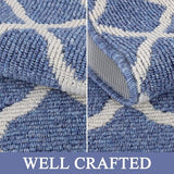 SHACOS Entryway Runner Rugs 20"x59" Dirt Trapper Kitchen Runner Rug Washable Rug Runner Non Slip Rubber Backing Hallway Runner Rug Floor Mats, Light Blue