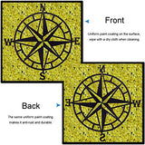 11 Inches Metal Decorative Nautical Compass Wall Decor, Living Room Bedroom Office Porch Garden Patio Signs Wall Hanging Art Beach Theme Home Decoration (Black)