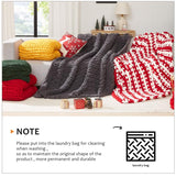 L'AGRATY Chunky Knit Blanket - Soft Chunky Throw 60x80 inches: 100% Hand Kintted Chenile Crochet Throw for Couch - Large Cable Knit Blanket for Home Decor (Ivory)