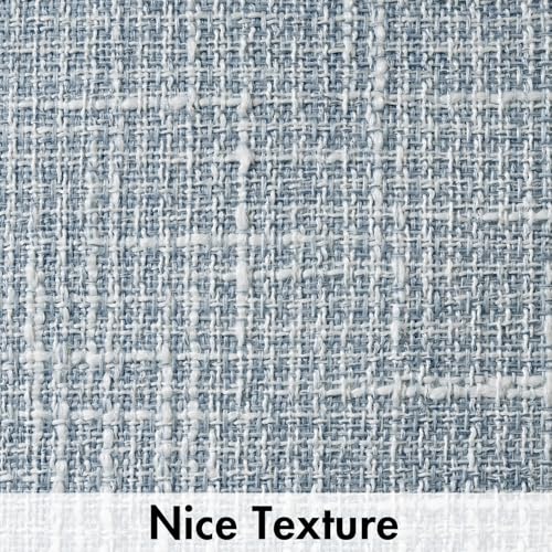 MIULEE Burlap Linen Spring Throw Pillow Covers 18x18 Inch Set of 2 Coastal Light Blue Farmhouse Decorative Pillows Modern Soft Accent Cushion Covers for Couch Sofa Bedroom Livingroom Home Decor