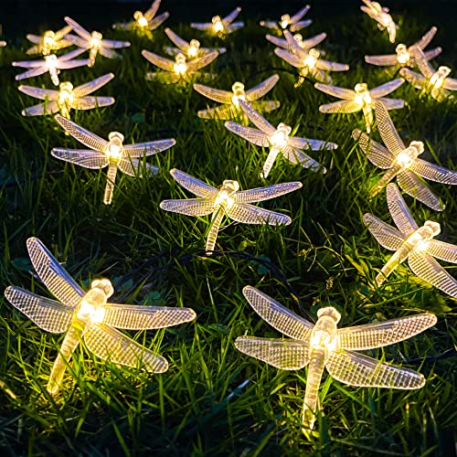 Dragonfly String Lights for Patio, Twinkle Fairy Lights for Indoor 20 LED 10ft Decorative Strand Battery Powered with 2 Modes for Bedroom Wedding Birthday Party Christmas Decor (Warm White)