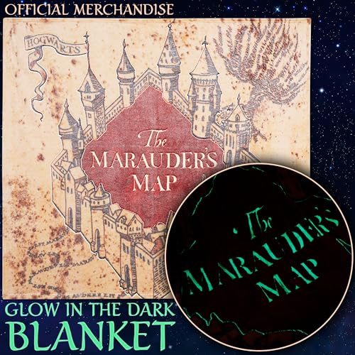 Harry Potter Gifts Glow in the Dark Blanket 51x59” for Kids Teens Adults, Soft Fleece Throw Blanket for Sofa, Bed, Warm Lightweight Cozy Gifts