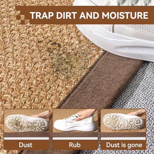 Indoor Entryway Area Rug Front DoorMat Non Slip Absorbent Brown 2'x3'