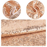 yuboo Rose Gold Summertree Skirt, 48 Inch Sequin Glitter Pink Tree Skirt Mat for Party Wedding Birthday Decor Decorations for the Home