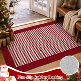 Christmas Indoor Door Mat Washable Red Xmas Dog Muddy Rug 2x3ft