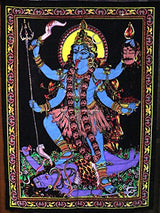 Lungta Imports Huge Cotton Fabric Goddess Kali 43" X 30" Tapestry