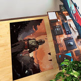 DreamController Starwarrs Bobba Fett Custom Rugs for Gamer Room (62x40inch)| Playroom Carpets Inspired by Games & Anime Decor for Gamers | Gamer Room Decor for Kids Teen Anti-Slip Gaming Mats