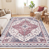 LIVELYGLOW 5x7 Washable Area Rug for Living Room, Large Carpet