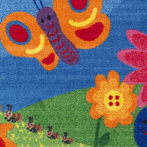 Flagship Carpets Kids and Baby Non Slip Area Rug for Home Learning or Classroom Carpet, Playroom or Kids Bedroom Mat, 3' x 5', Cutie Bugs