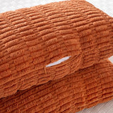 Fancy Homi Decorative Throw Pillow Covers for Bed Couch Bedroom Bench, Soft Corduroy Solid Pillow Case, Rustic Farmhouse Boho Room Decor,36" x 14" (Pack of 1),Burnt Orange