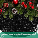 Mr. Pen- Christmas Tree Skirt, 48 inch, Black Sequin Tree Skirt | Christmas Skirt Tree