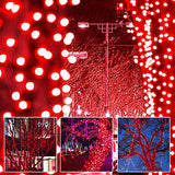 Ultra-Bright Connectable RED Christmas Light Set 100 Count 19.6Feet Incandescent Bulb Mini String Light for Indoor Outdoor Christmas Tree Garland Wedding Garden Holiday Party Festival Decor