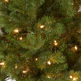 National Tree Company 3 ft Pre-Lit Hampton Spruce Mini Artificial Christmas Tree, 100 Clear Lights, 579 Tips, Green Growers Pot