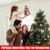 Retrowavy 12 Inch Black Angel Christmas Tree Topper Standing African American Black Angel Figurines Treetop for Decoration(Classic Style)