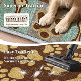 Waterproof 4x10 Rug Runners for Hallways Non Slip for Dogs, Brown Paws