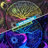AACKart Blacklight Tapestry for Bedroom - Spiritual Tree of Life Wall Tapestry Glow in the Dark Wall Hanging 59.1 x 51.2 inches
