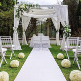 Tatuo Carpet Runner 2.46 x 30 ft Runway Rug 55 GSM Thickness with Carpet Tape for Prom Graduation Wedding Outdoor Indoor Hallway Movie Party Decoration Rug(2.46 x 30 Feet,Glitter White)