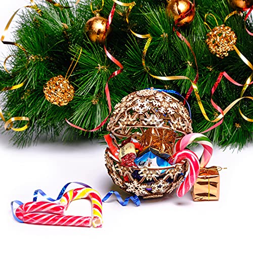 Wood Trick Christmas Ball 3D Wooden Puzzles for Adults to Build - Great Christmas Decor - Store Your Gifts - 5x4.7 in - Wooden Model Kits for Adults
