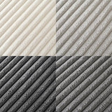 Volcanics Set of 4 Neutral Grey Corduroy Decorative Couch Throw Pillow Covers 18x18 Inch, Western Modern Farmhouse Striped Cushion Cases, Soft Boho Square Accent Pillow Covers for Home Sofa