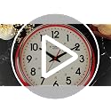 Wall Clock Metal 12.4" Countryside Style Wall Clocks Retro Vintage Classical Silent Non Ticking Easy to Read for Living Room/Kitchen/Bedroom/Office/Bar(12.4" Red)
