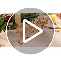 Crystal Candle Holder, 5.6" Tall Gold Centerpieces for Tables, 3-Arm Lotus Candelabra, Home Decor for Wedding, Dining Room, Coffee Table and Living Room (10.5" L, Fits Tealight Candles)