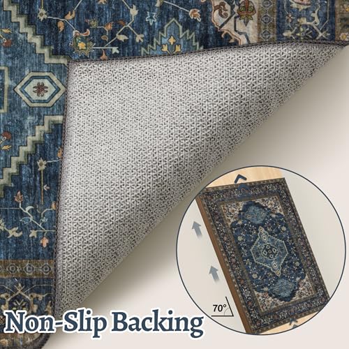 Tangsoo Oriental 2x6 Washable Runner Rugs for Hallways, Non Slip Runner Rug