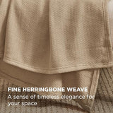 Bedsure GentleSoft 100% Cotton Large Throw Blanket for Couch 50x70 inches - Breathable and Lightweight, Soft Cozy Herringbone Woven Cotton Throw for Summer Spring, Light Brown Office Chair Blanket