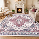 LIVELYGLOW 6x9 Washable Area Rug for Living Room, Large Carpet