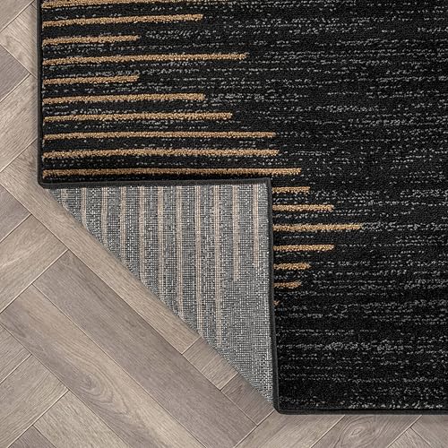 Rugshop Bohemian Stripe Stain Resistant High Traffic Area Rug Camel 2' x 3'