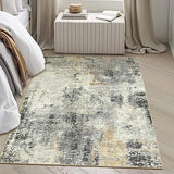 Lahome Modern Abstract Area Rug - 4x6 Grey Rugs for Bedroom Washable Dining Room Rug Living Room Mat, Non Slip Contemporary Indoor Floor Nursery Carpet for Kitchen Laundry Room Entryway