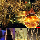 Joomer Fairy String Lights 33FT 100 LEDs Plug in Fairy Lights Indoor Copper Wire String Light DIY for Bedroom, Parties, Wedding, Christmas, Outdoor, Indoor Decoration (Warm White, Non-Connectable)
