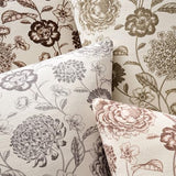 Botanical Throw Pillow Covers Set of 2, 18x18 Inch Grey