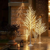 LITBLOOM Lighted Willow Branches Iredescent Glittered 32IN 120 LED with Timer Battery Operated and USB Plug in, Tree Branch with Fairy Lights for Home Room Christmas Decoration