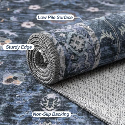 Tangsoo 2.6x12 Washable Long Runner Rug for Hallway Non Slip