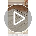 SimpleHome 100% Blackout Curtains for Bedroom,Thermal Insulated Grommet Window Drapes Room Darkening Cream Curtains for Living Room with Black Back,52 x 84 Inch,2 Panels