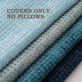 Pack of 4 Throw Pillow Covers 18x18 inch Blue Series Boho Cushion Covers Decorative Farmhouse Pillow Covers for Couch Bed Sofa Living Room Home Decor Soft Square Pillowcase