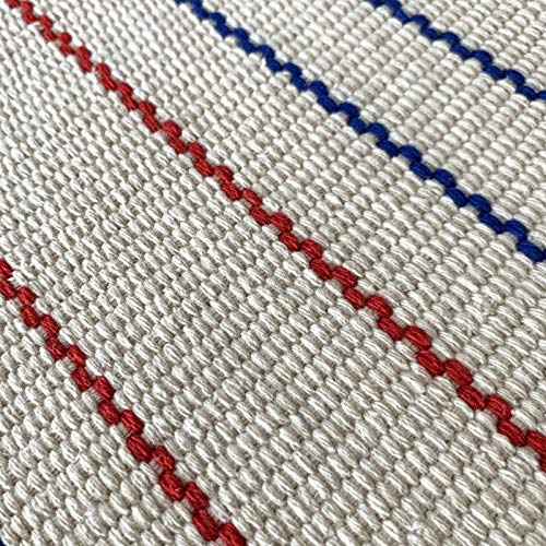 UKELER Kids Rug Montessori Mat Children Playing Mat for Nursery Cotton Working Rug Small Hand Woven Rugs, 23.6''×7.8''