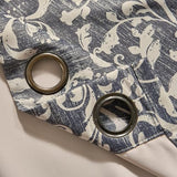 jinchan Vintage Curtains 84 Inch Long Cream Scroll Floral Blue Curtians for Living Room Bedroom Room Darkenign Drapes Thermal Insulated Classic Traditional Privacy Grommet Top 2 Panels