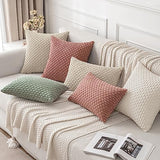 MIULEE Lumbar Decorative Throw Pillow Covers 12x20 Greyish Green Corduroy