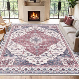 LIVELYGLOW 8x10 Washable Area Rug for Living Room, Large Carpet