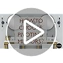 TEHOME Gold Pivot Rectangle Bathroom Vanity Mirrror Farmhouse Tiltable Rounded Metal Framed Pivoting Bathroom Mirror with Beveled Mirrror, Overall 26.91 x 35 inches (Mirrror 23 x 35 inches)