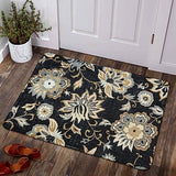 Lahome Floral Washable Area Rugs - 2x3 Non-Slip Small Entryway Rug