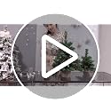 Pre-Lit Artificial Mini Christmas Tree,20 inch Small Pine Xmas Tree with 40 LED Lights,70 Branch Tips,Battery Operated Tabletop Christmas Tree Burlap Base-(50cm)
