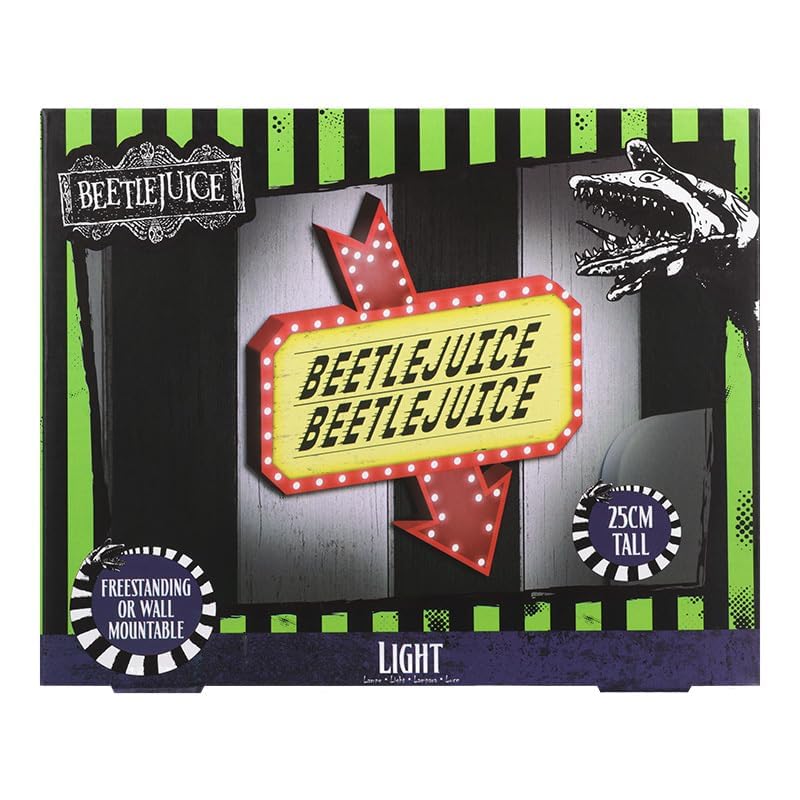 Paladone Beetlejuice Icon Accent Light - Officially Licensed Merchandise from Iconic Retro Horror Movie, Spooky Room Decor and Gift, Gothic Bedroom Accessory and Nightlight for All Ages