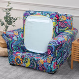 FORCHEER Armchair Slipcovers 2 Piece Printed Sofa Couch Covers with 1 Separate Cushion Couch Covers Washable Bohemia Style Sofa Slipcover with Elastic Bottom for Living Room (Armchair, Styles 1)